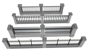 别墅铁艺栏杆SU模型 - SU模型免费下载_sketchup模型