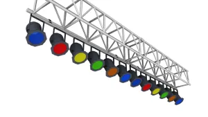 truss舞台桁架灯组SU模型 - SU模型免费下载_sketchup模型