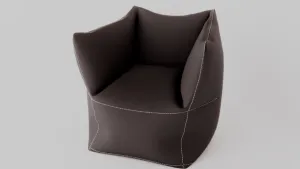 深棕单座懒人沙发SU模型 SU模型下载