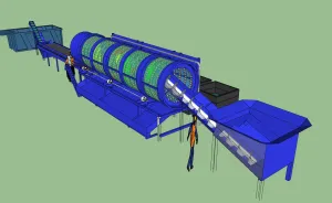 滚筒筛分生产线SU模型 - SU模型免费下载_sketchup模型