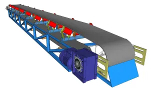 长距离皮带输送机SU模型 - SU模型免费下载_sketchup模型