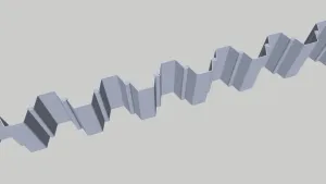 锁扣式钢板桩SU模型 - SU模型免费下载_sketchup模型