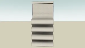 垂帘亚麻布艺罗马帘SU模型 - SU模型免费下载_sketchup模型