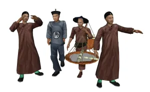 市井古代人物SU模型 - SU模型免费下载_sketchup模型