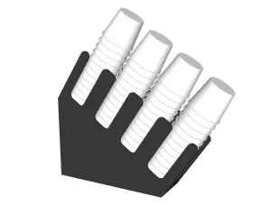 一次性纸杯架SU模型 SU模型下载