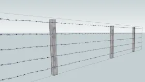 带刺铁丝网围栏SU模型 SU模型下载
