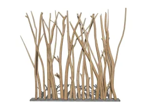 艺术树枝栏杆装饰隔断su模型 SU模型下载