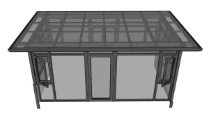 平顶铝合金阳光房SU模型 SU模型下载