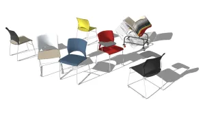 多色小椅子SU模型 - SU模型免费下载_sketchup模型