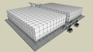装配式不锈钢水箱SU模型 SU模型下载
