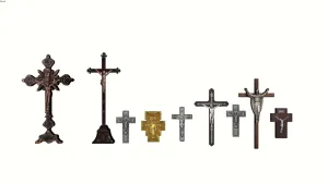 SU 多款式十字架组合SU模型 SU模型免费下载