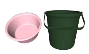 SU 塑料盆和塑料桶SU模型 SU模型免费下载