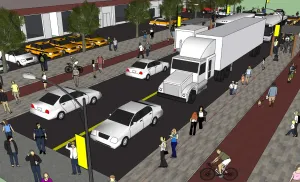 SU 城市街道交通场景SU模型 SU模型免费下载