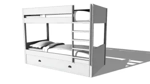 SU 儿童床上下床SU模型 SU模型免费下载