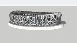 SU 鸟巢体育建筑SU模型 SU模型免费下载