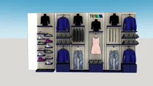 SU 品牌服装展示柜SU模型 SU模型免费下载