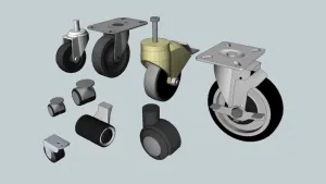 SU 工业万向轮组件SU模型 SU模型免费下载