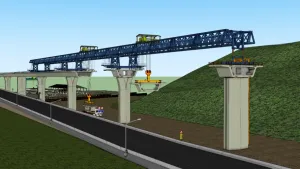 SU 架桥机施工场景SU模型 SU模型免费下载