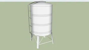 SU 工业高位水塔SU模型 SU模型免费下载