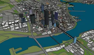 SU 龙城大厦城市建筑SU模型 SU模型免费下载