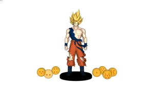 SU 超赛悟空手办SU精细模型 SU模型免费下载