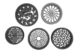 SU 中式圆形镂空窗花SU模型 SU模型免费下载