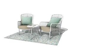 SU 休闲藤编户外椅子SU模型 SU模型免费下载