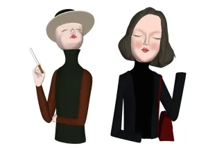 SU 时尚女伴摆件SU模型 SU模型免费下载