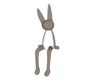 SU 坐着的简约艺术兔子SU模型 SU模型免费下载