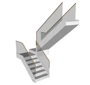 SU 现代大理石楼梯SU模型 SU模型免费下载