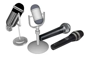 SU 话筒麦克风SU模型 SU模型免费下载