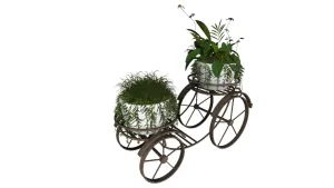 SU 复古铁艺花车盆栽SU模型 SU模型免费下载