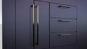 轻奢金色柜门拉手SU模型 SU模型下载