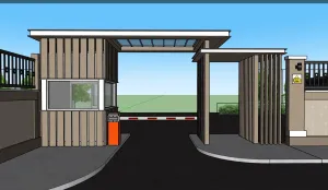 现代小区大门入口SU模型 SU模型下载