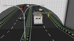 城市下沉公路隧洞SU模型 SU模型下载