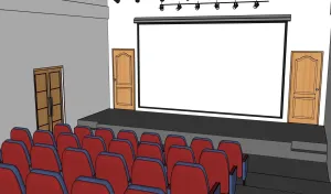 小型报告厅剧场SU模型 SU模型下载