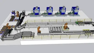 自动化机械臂工业生产线SU模型 SU模型下载