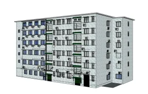 老旧居民楼改造SU模型 SU模型下载