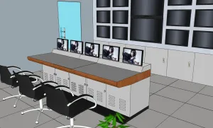 监控室设备su模型 SU模型下载