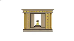 新中式佛龛神龛SU模型 SU模型下载