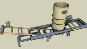 锥形破碎机输送一体机SU模型 SU模型下载
