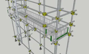 扣件式钢管脚手架SU模型 SU模型下载