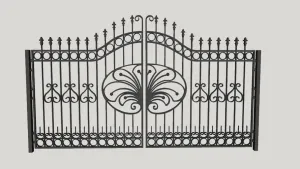 欧式铁艺大门SU模型 SU模型下载
