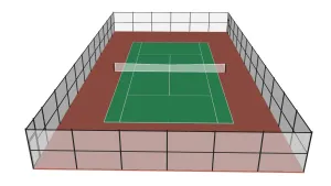 网球场围栏组合SU模型 SU模型下载