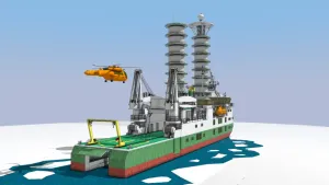 极地科考作业船SU模型 SU模型下载