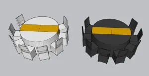 宴席桌酒店桌椅su模型 SU模型下载