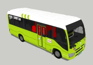客运中巴车客车SU模型 SU模型下载