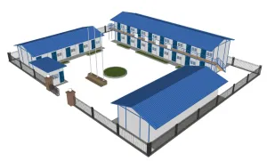 工地临建活动板房SU模型 SU模型下载