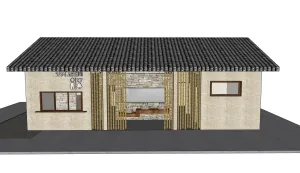 公厕公共卫生间建筑SU模型 SU模型下载