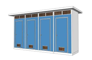 模块化移动公厕SU模型 SU模型下载